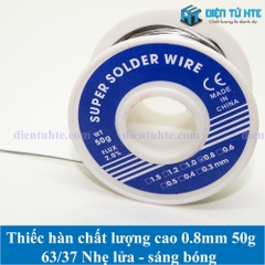 Cuộn thiếc hàn 63/37 50g 0.8mm