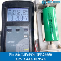 Pin Lithium Sắt LiFePO4 IFR26650 3.2V 3.4Ah 10.9Wh