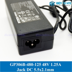 Adapter nguồn AC-DC GP306B-480-125 48V 1.25A Jack DC 5.5x2.1mm (Không kèm dây AC)