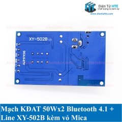 Mạch khuếch đại âm thanh 50W + 50W Bluetooth 4.2 - Line XY-502B Kèm vỏ mica