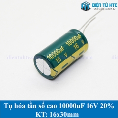 Tụ hóa tần số cao 10000uF 16V 20% kích thước 16x30mm
