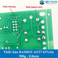 Thiếc hàn BAIHOU Con khỉ trắng 63/37 Sn63% 0.8mm cuộn 900g