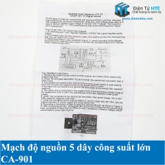 Mạch độ nguồn 5 dây 12V/24V công suất cao CA-901