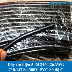 Dây tín hiệu 5 lõi 2464 26AWG 7*0.14TS vỏ PVC 80 độ OD 4.2mm