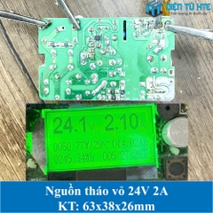 Board nguồn tháo vỏ 24V 2A 63x38x26mm loại tốt