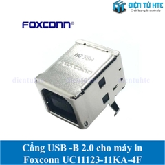Cổng USB B 2.0 cho máy in FOXCONN UC11123-11KA-4F 4 chân cắm vuông góc 90 độ