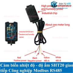 Cảm biến nhiệt độ - độ ẩm SHT20 giao tiếp Công nghiệp Modbus RS485