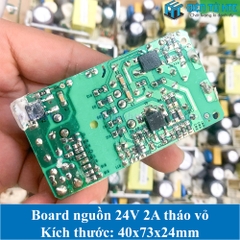 Board nguồn tháo vỏ 24V 2A 40x73x24mm loại tốt