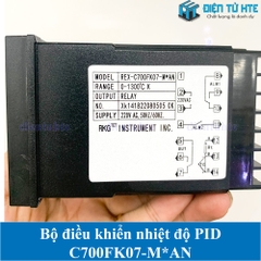 Bộ điều khiển nhiệt độ PID K type C700 Ngõ ra Relay Alarm C700FK07-M*AN kèm cảm biến
