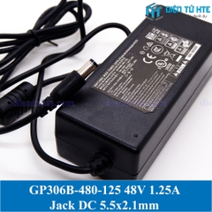 Adapter nguồn AC-DC GP306B-480-125 48V 1.25A Jack DC 5.5x2.1mm (Không kèm dây AC)