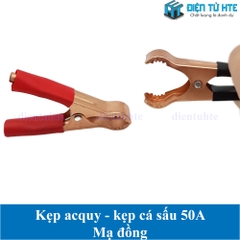 Kẹp cá sấu - Kẹp ắc quy 50A 80mm Mạ đồng