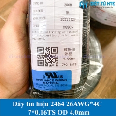 Dây tín hiệu 4 lõi UL2464 26AWG 7*0.16TS 0.14mm2 OD 4.0mm vỏ PVC 80 độ