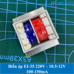 Biến áp nguồn 220V sang 10.5V 12V EI-35 100-150mA hàn mạch