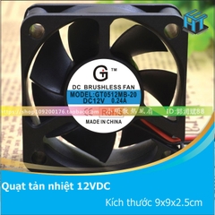 Quạt DC 12V kích thước 9x9x2.5 cm