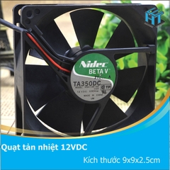 Quạt DC 12V kích thước 9x9x2.5 cm