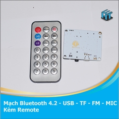 Mạch phát nhạc Bluetooth 4.2 hỗ trợ USB - TFCard - FM - Kèm MIC Remote