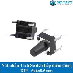 Nút nhấn 4 chân cắm tiếp điểm đồng 6x6