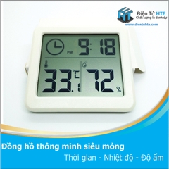 Đồng hồ Thời gian - Nhiệt độ - Độ ẩm siêu mỏng