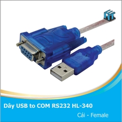 Dây chuyển đổi USB to COM RS232 HL-340
