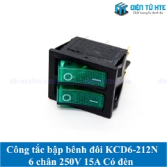 Công tắc bập bênh đôi ON-OFF KCD6 KCD8 6 chân 250V 16A Có đèn