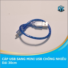 Dây USB A - mini USB dài 30cm chống nhiễu