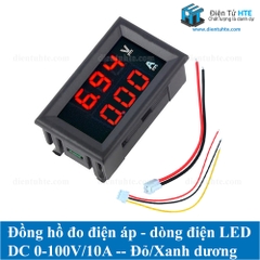 Đồng hồ đo điện áp - Dòng điện DC 0-100V 10A