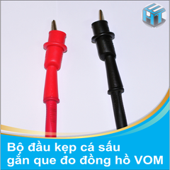 Bộ đầu kẹp cá sấu gắn que đo đồng hồ VOM