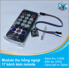 Module thu hồng ngoại kèm remote 17 kênh