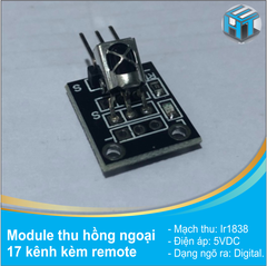 Module thu hồng ngoại kèm remote 17 kênh