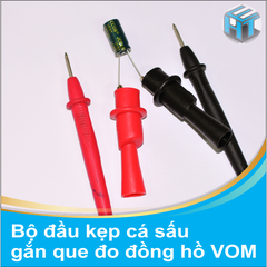 Bộ đầu kẹp cá sấu gắn que đo đồng hồ VOM