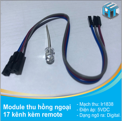 Module thu hồng ngoại kèm remote 17 kênh