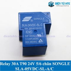 Relay T90 30A 24V 5 chân 6 chân SLA-24VDC SONGLE