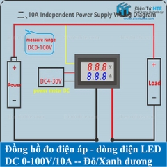 Đồng hồ đo điện áp - Dòng điện DC 0-100V 10A
