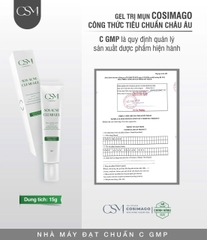 Cosimago SOS Acne Clear Gel 15G - Giải Pháp Chăm Mụn Chuyên Sâu Hỗ Trợ Giảm Mụn Viêm Sưng Kiểm Soát Bã Nhờn Làm Dịu Da