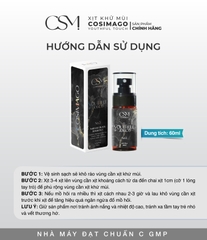 Xịt khử mùi kiềm mồ hôi & khử thâm Cơ Thể ( Nách ,Chân ) Cosimago Pro 60ml ( màu Xám pro ) giúp cơ thể khô thoáng sạch thơm cả ngày
