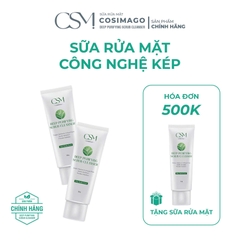 Sữa rửa mặt kép COSIMAGO 50gr -tẩy tbc sạch sâu dưỡng ẩm hỗ trợ sáng da làm dịu và giảm sưng viêm do mụn