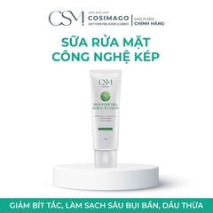 Sữa rửa mặt kép COSIMAGO 50gr -tẩy tbc sạch sâu dưỡng ẩm hỗ trợ sáng da làm dịu và giảm sưng viêm do mụn