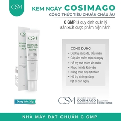 Kem Dưỡng Trắng Ban Ngày COSIMAGO LUMINOUS WHITE DAY CREAM 20gr - Nâng Tone Chống Nắng - Dưỡng Sáng Da - Cấp Ẩm - Phục Hồi Da