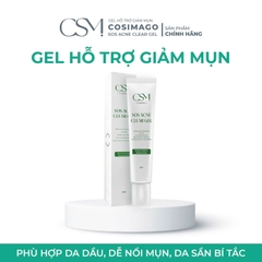 Cosimago SOS Acne Clear Gel 15G - Giải Pháp Chăm Mụn Chuyên Sâu Hỗ Trợ Giảm Mụn Viêm Sưng Kiểm Soát Bã Nhờn Làm Dịu Da