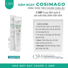 Kem Dưỡng Trắng Ban Ngày COSIMAGO LUMINOUS WHITE DAY CREAM 20gr - Nâng Tone Chống Nắng - Dưỡng Sáng Da - Cấp Ẩm - Phục Hồi Da