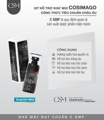 Xịt khử mùi kiềm mồ hôi & khử thâm Cơ Thể ( Nách ,Chân ) Cosimago Pro 60ml ( màu Xám pro ) giúp cơ thể khô thoáng sạch thơm cả ngày