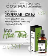 Xịt khử mùi hôi có thể (nách ,chân ) Cosima 60ml màu xanh lá
