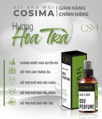 Xịt khử mùi hôi có thể (nách ,chân ) Cosima 60ml màu xanh lá