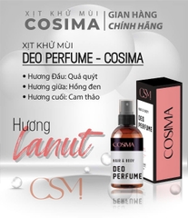 Xịt khử mùi hôi cơ thể ( nách , chân) Cosima 60ml MÀU HỒNG