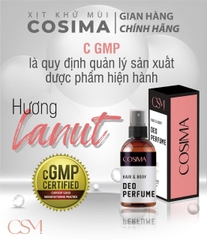 Xịt khử mùi hôi cơ thể ( nách , chân) Cosima 60ml MÀU HỒNG
