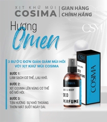 Xịt khử mùi hôi cơ thể ( Nách ,chân ) Cosima 60ml màu xamh dương