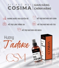 Xịt khử mùi hôi cơ thể ( nách , chân ) Cosima 60ml Màu Nâu Đất