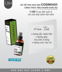 Xịt khử mùi hôi có thể (nách ,chân ) Cosimago 60ml màu xanh lá