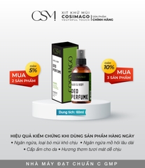 Xịt khử mùi hôi có thể (nách ,chân ) Cosimago 60ml màu xanh lá