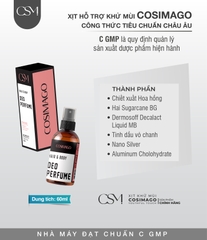 Xịt khử mùi hôi & Kiềm mồ hôi cơ thể ( nách , chân) Cosimago 60ml MÀU HỒNG